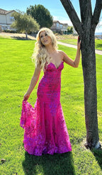 Jasz Couture Dress 7403 - Fuchsia