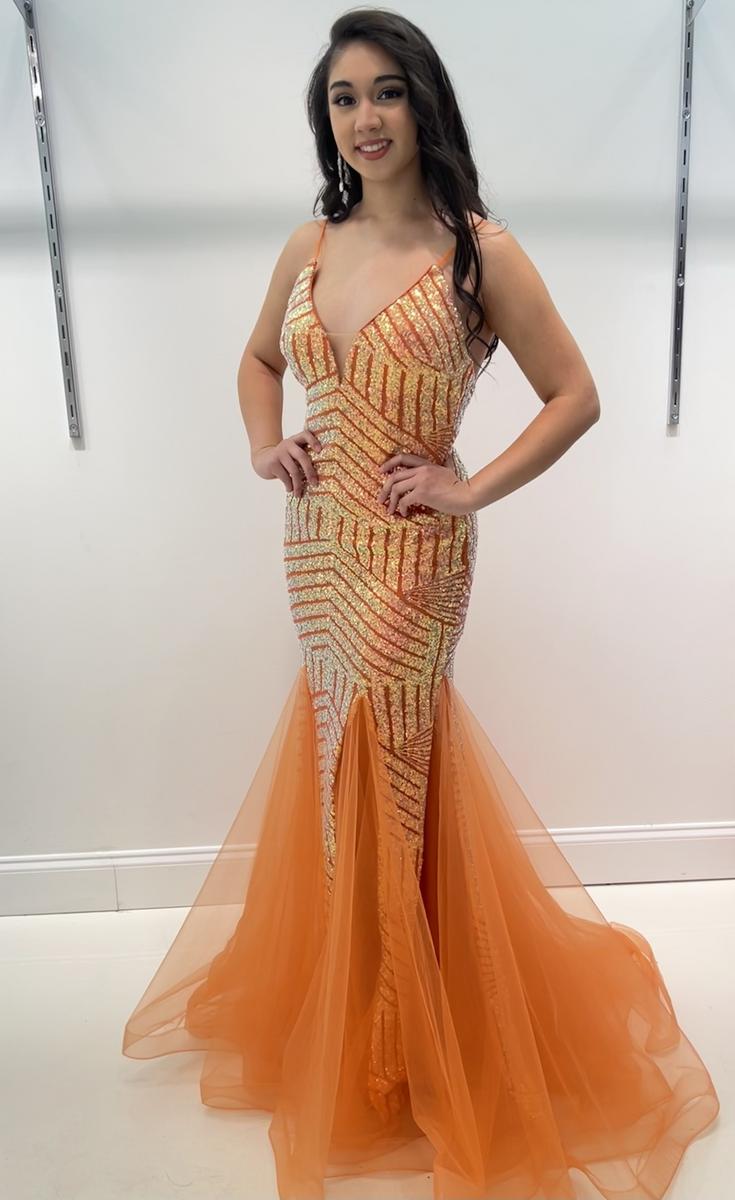 Jasz Couture Dress 7411 - Orange