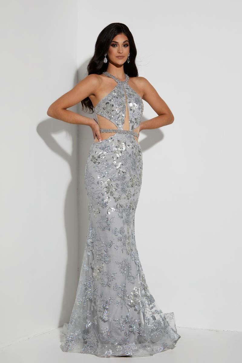 Jasz Couture Dress 7425 - Silver