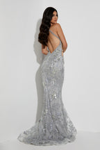 Jasz Couture Dress 7425 - Silver