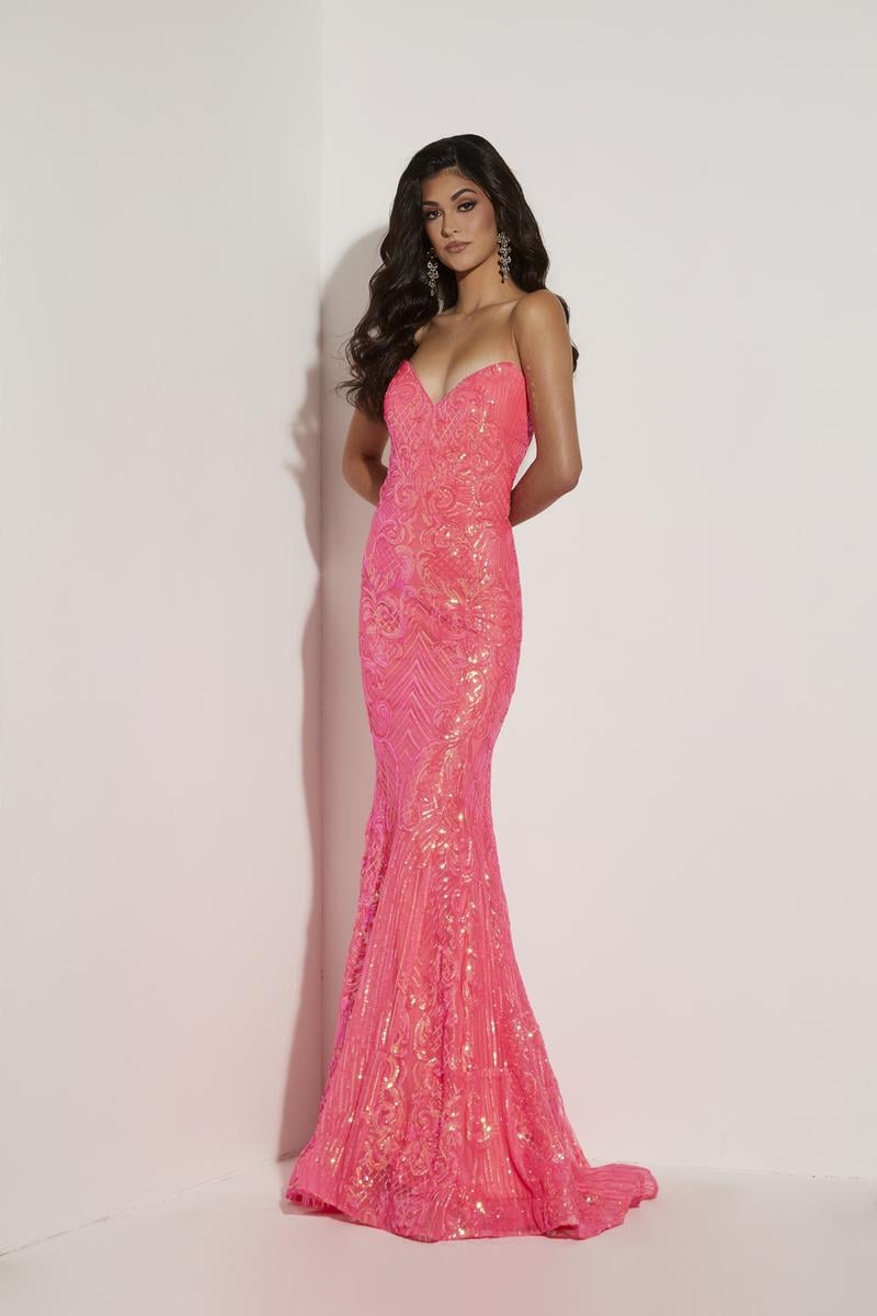 Jasz Couture Dress 7430 - Hot Pink