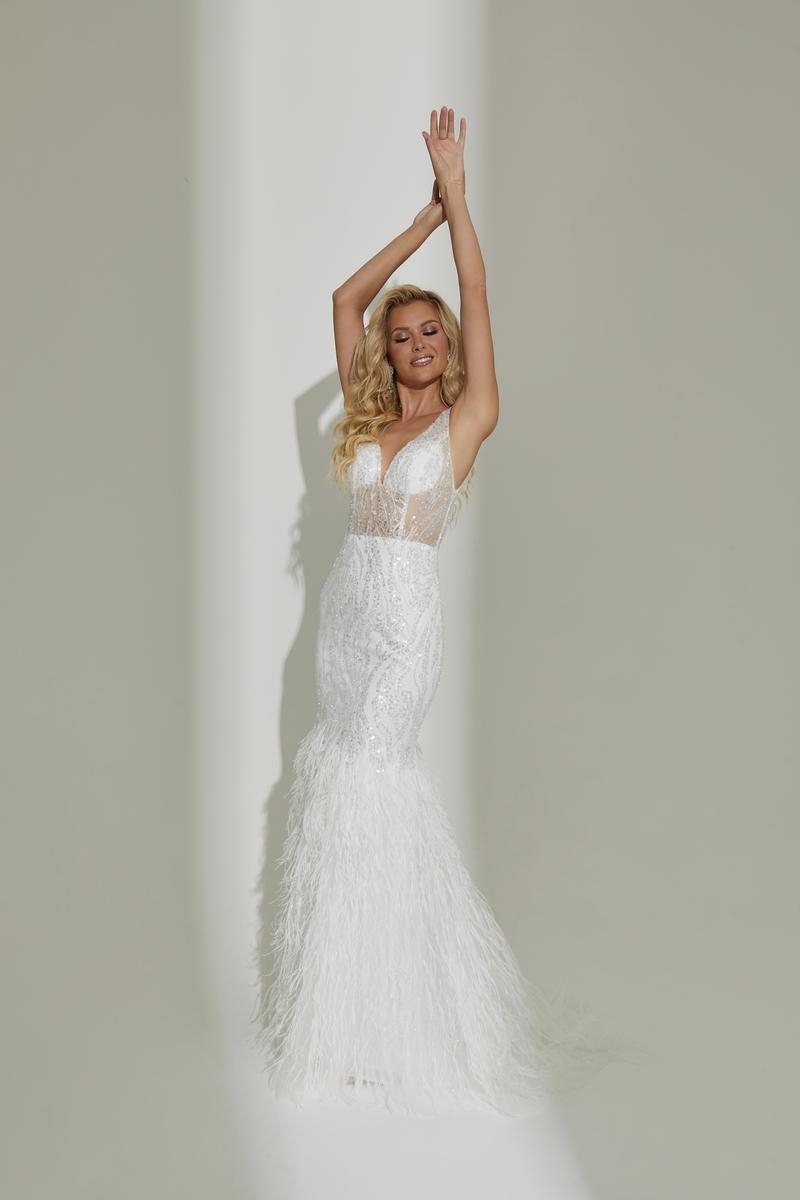 Jasz Couture Dress 7545 - White
