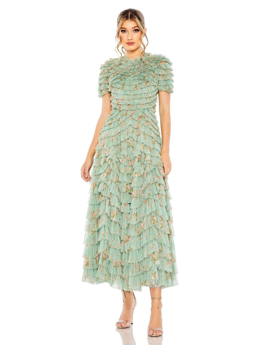 Cocktail by Mac Duggal Dress 8014 - Sage Multi