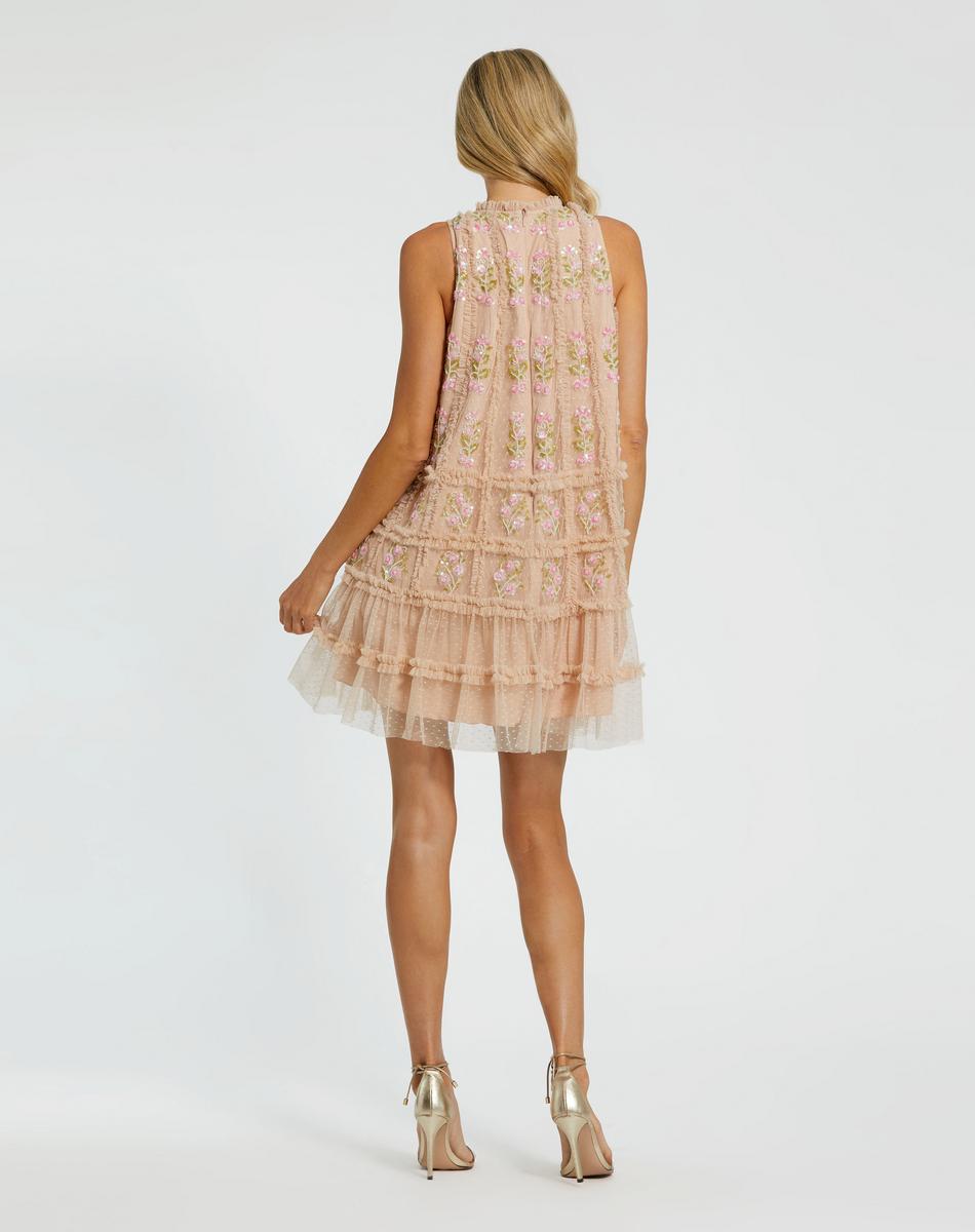 Cocktail by Mac Duggal Dress 8172 - Nude Multi