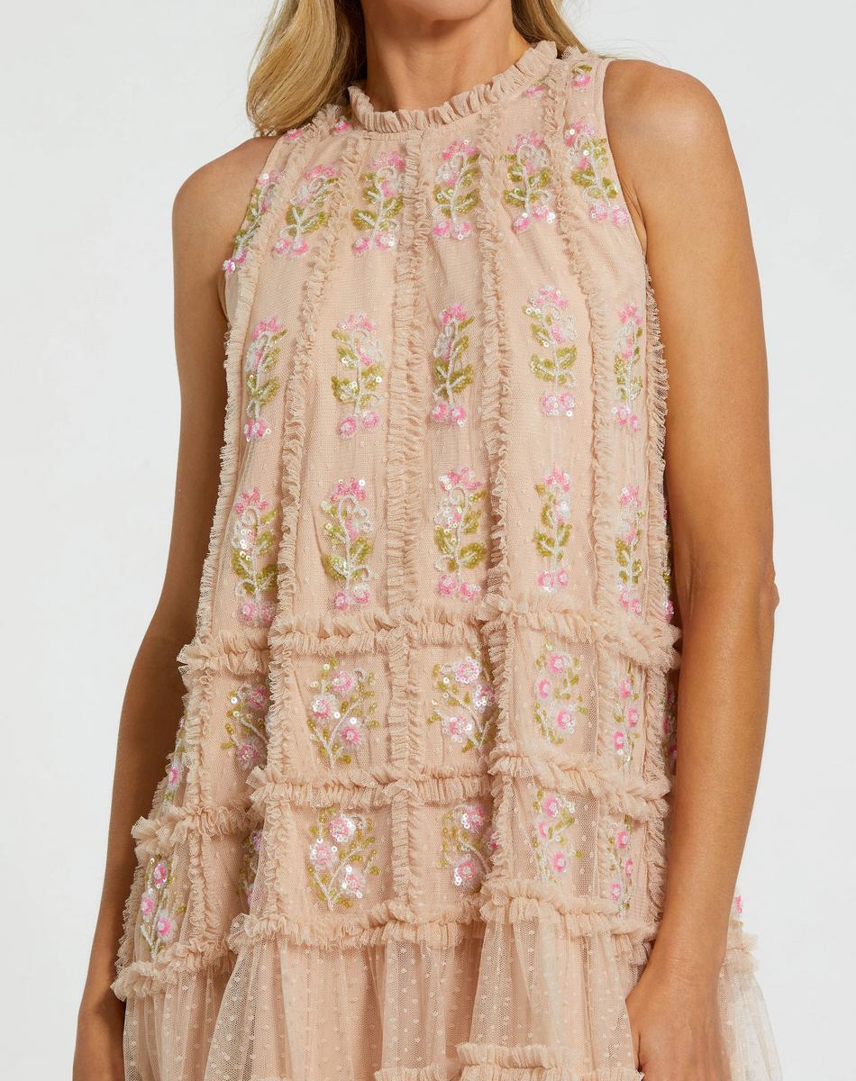Cocktail by Mac Duggal Dress 8172 - Nude Multi