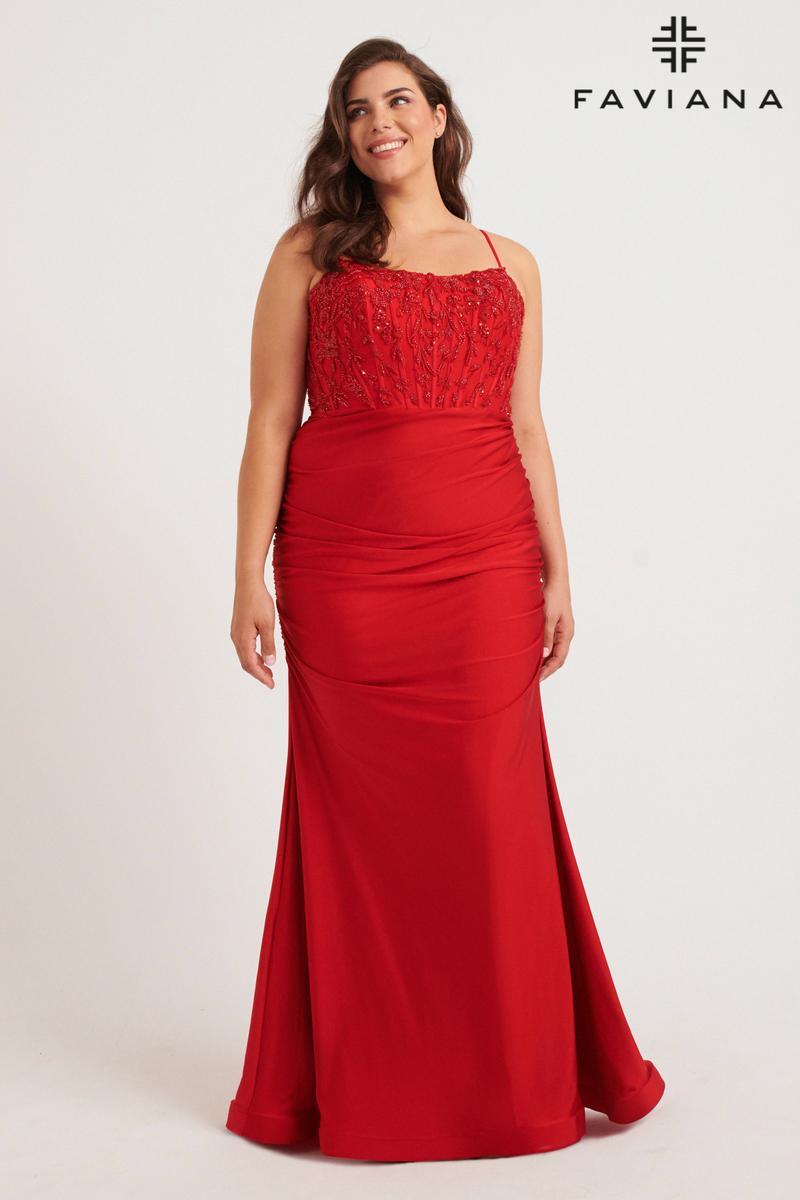 Faviana Plus Sizes Dress 9569 - Default