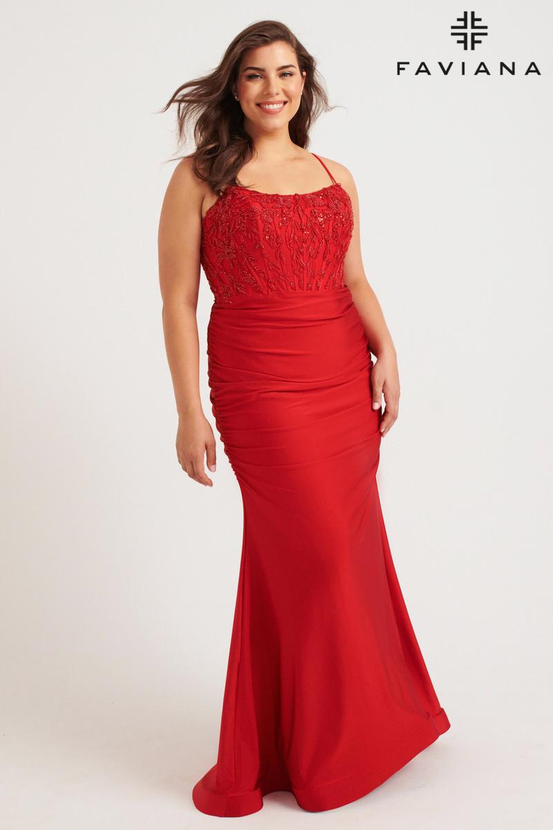 Faviana Plus Sizes Dress 9569 - Default