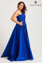 Faviana Plus Sizes Dress 9575 - Royal