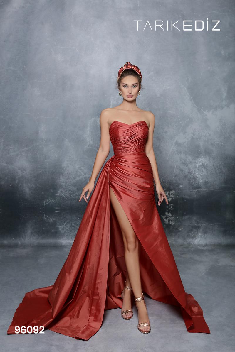 Tarik Ediz Dress 96092 - Burgundy