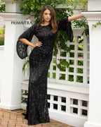 Primavera Evening Dress 9713 - Black