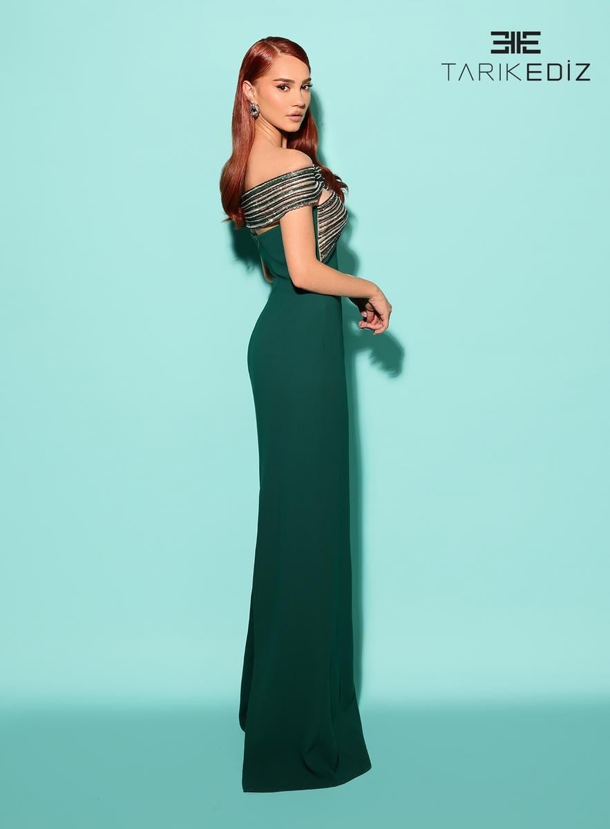 Tarik Ediz Dress 98562 - Emerald