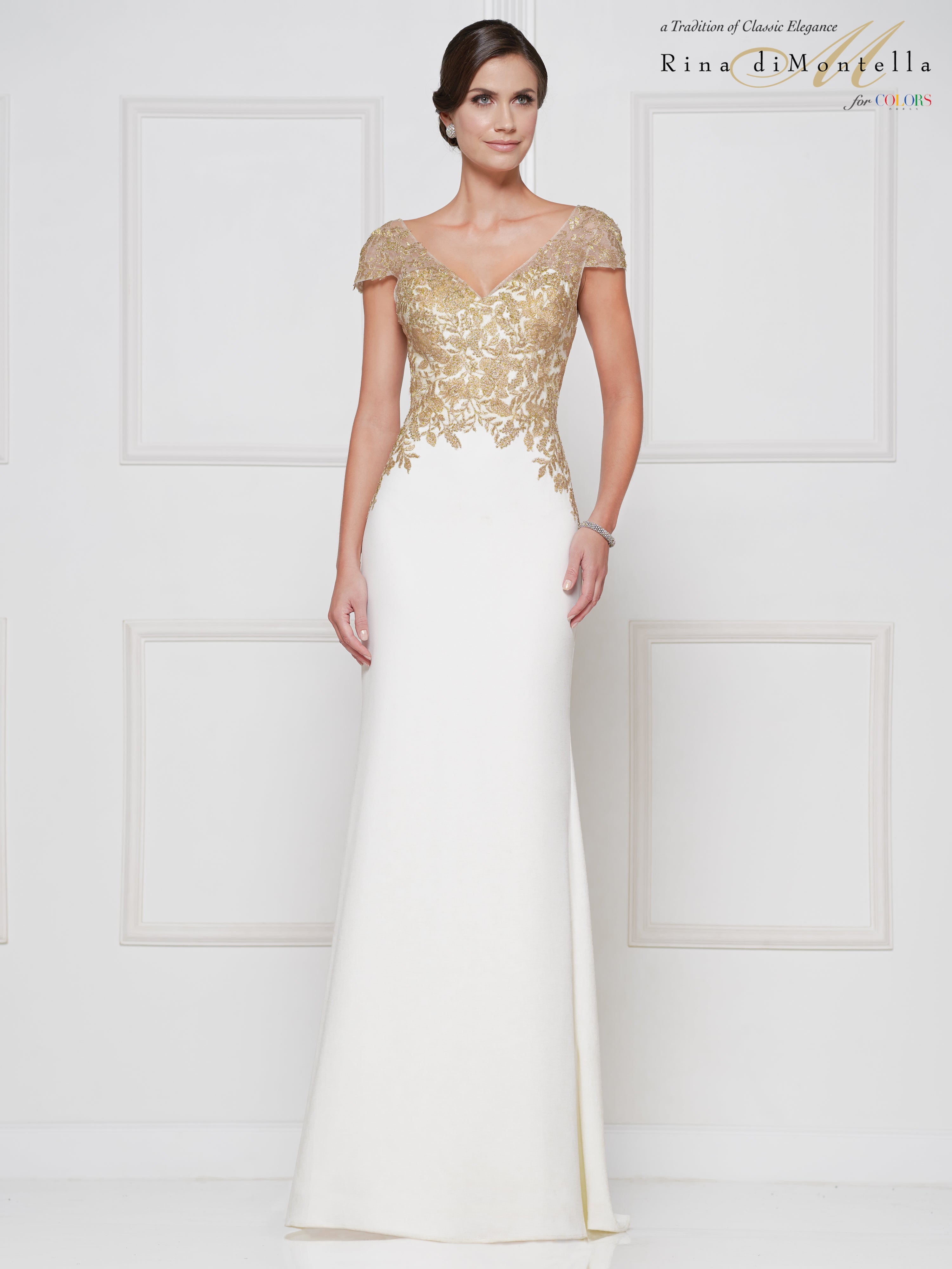 Rina Di Montella by Colors - RD2652 Ivory/gold