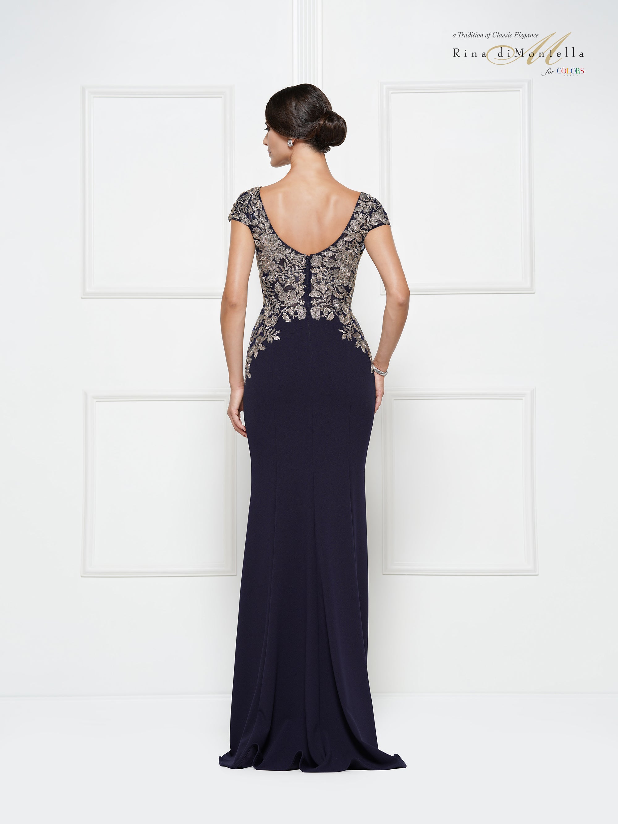 Rina Di Montella by Colors - RD2652 Navy/gold