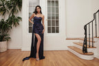 Ladivine Dress CH123 - Navy