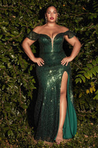 Ladivine Dress CH167C - Emerald