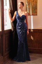 Ladivine Dress CH182 - Navy