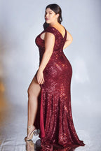 Ladivine Dress CH198 - Burgundy
