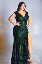 Ladivine Dress CH198 - Emerald