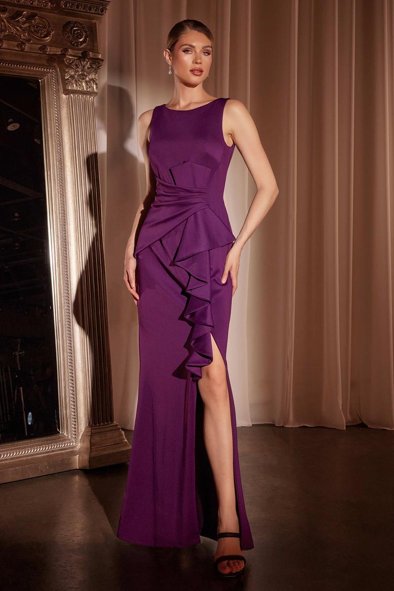 Ladivine Dress CH377 - Eggplant