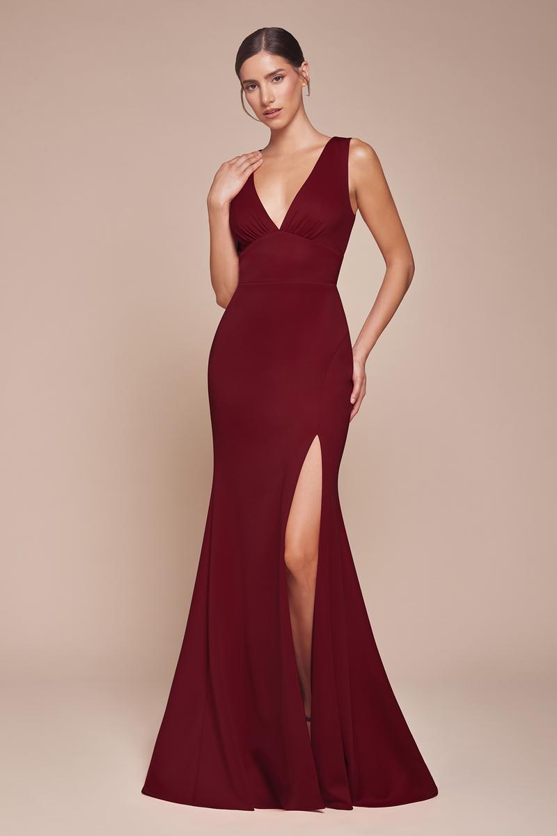 Ladivine Dress CH395 - Burgundy