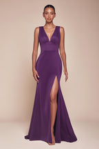Ladivine Dress CH395 - Eggplant