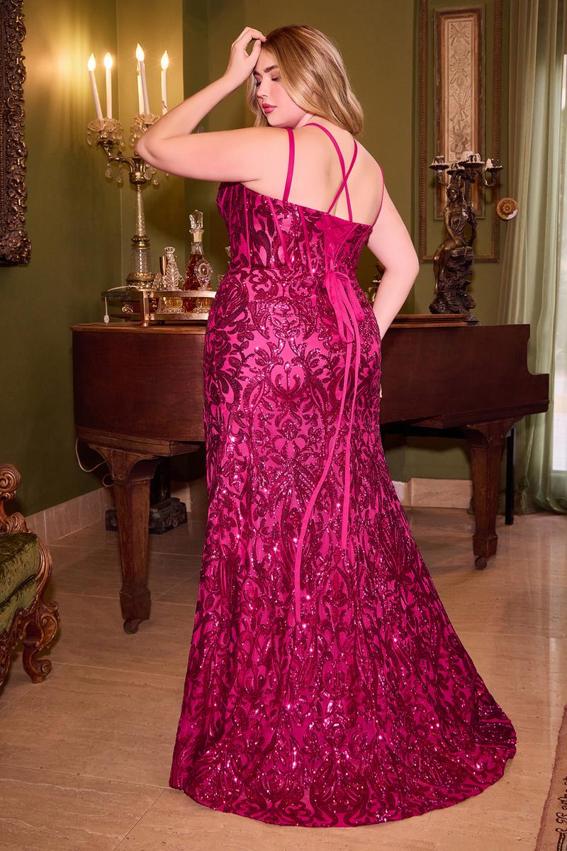 Ladivine Dress CM334 - Magenta