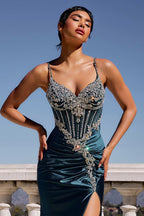 Ladivine Dress CM383 - Peacock