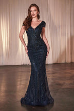 Ladivine Dress CZ0029 - Navy