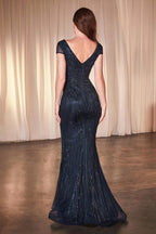 Ladivine Dress CZ0029 - Navy