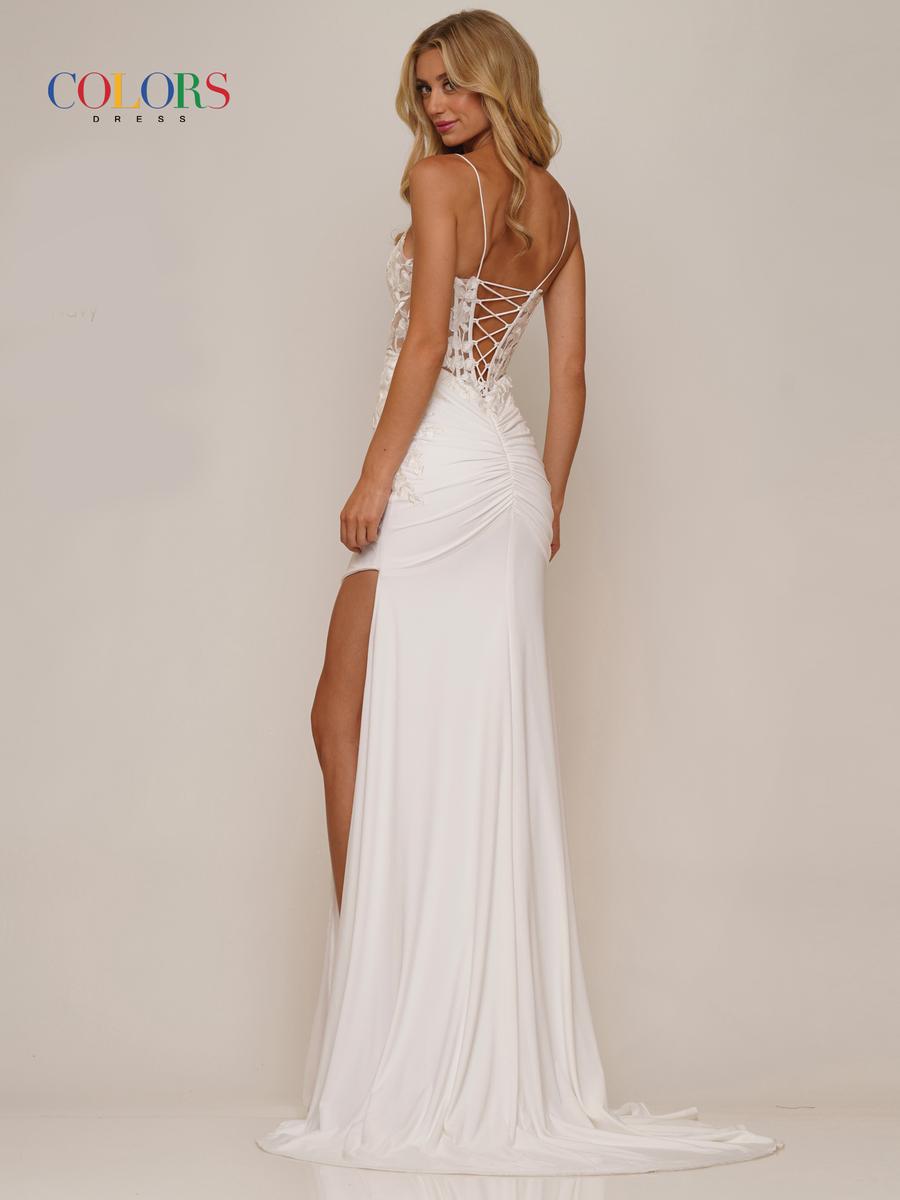 Glow by Colors Dress Dress G1086 - Off White