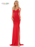 Glow by Colors Dress Dress G1086 - Red