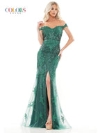 Colors Dress Dress J131 - Emerald