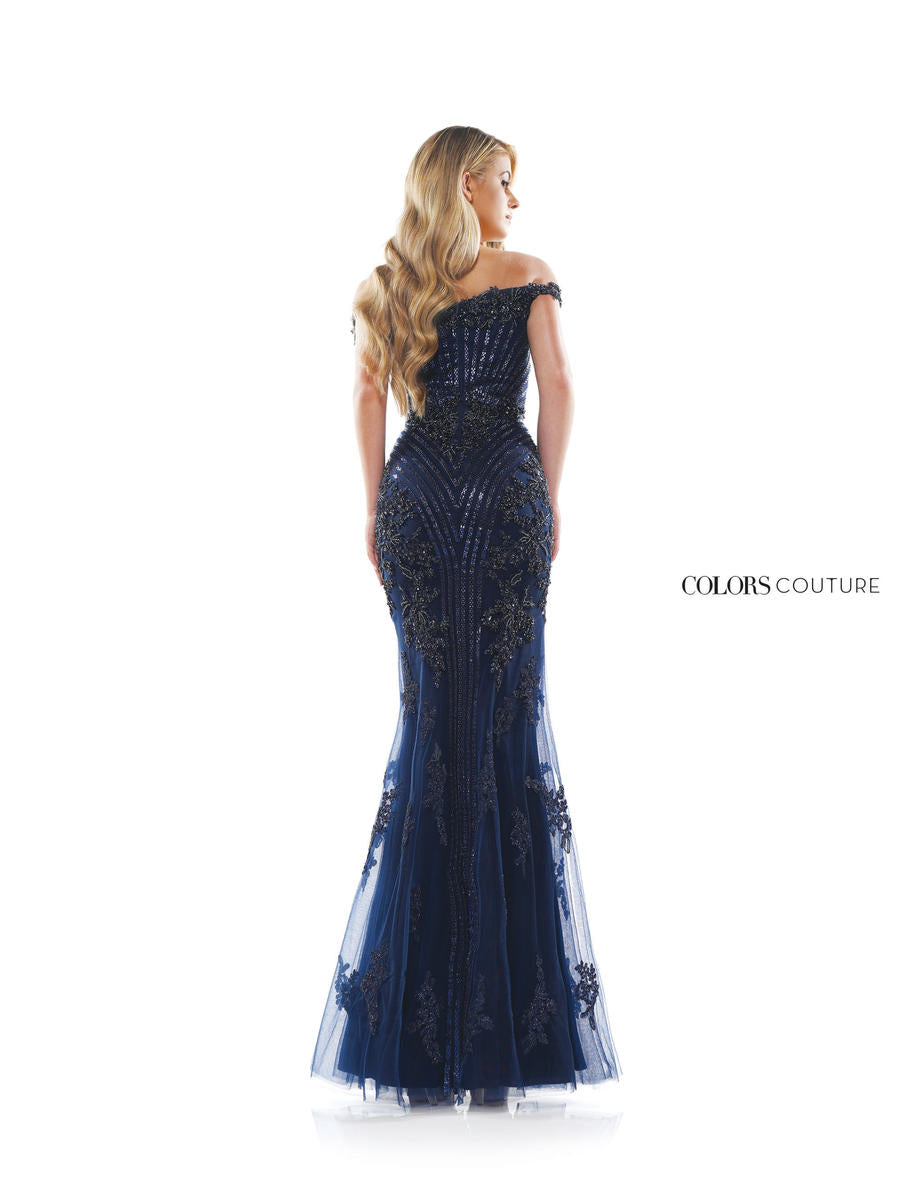 Colors Dress Dress J131 - Navy