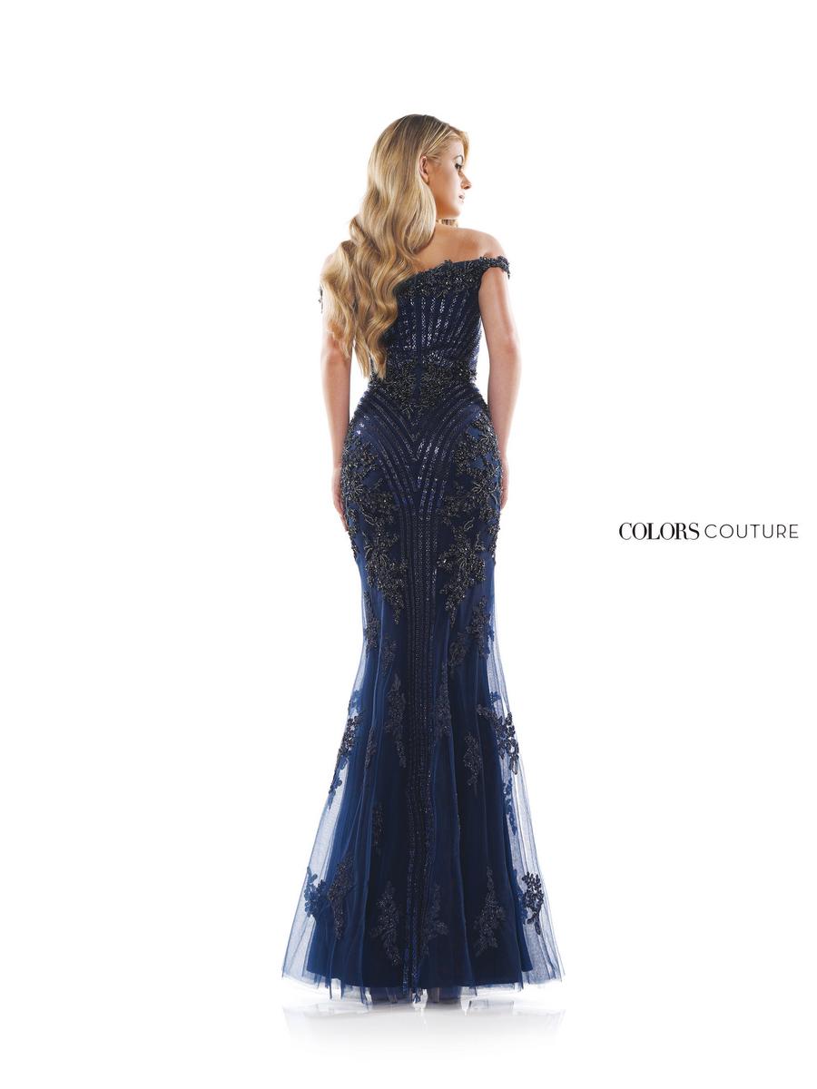 Colors Dress Dress J131 - Navy