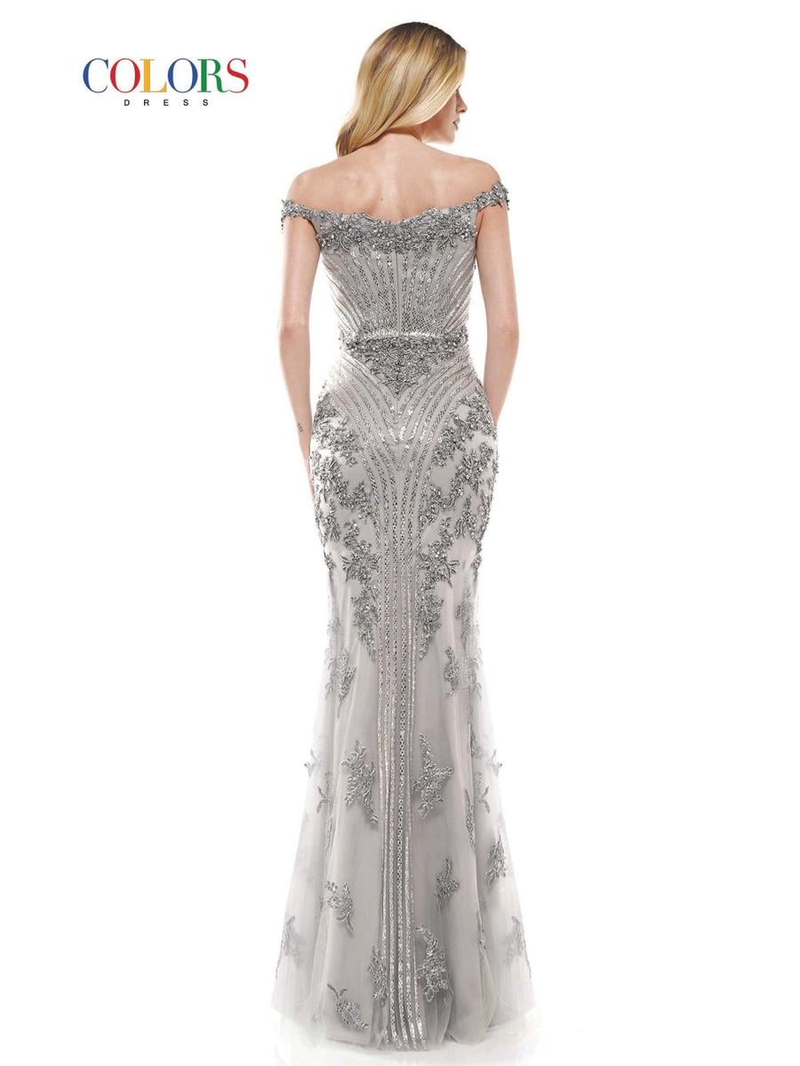 Colors Dress Dress J131 - Silver