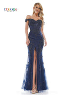 Colors Dress Dress J131 - Navy