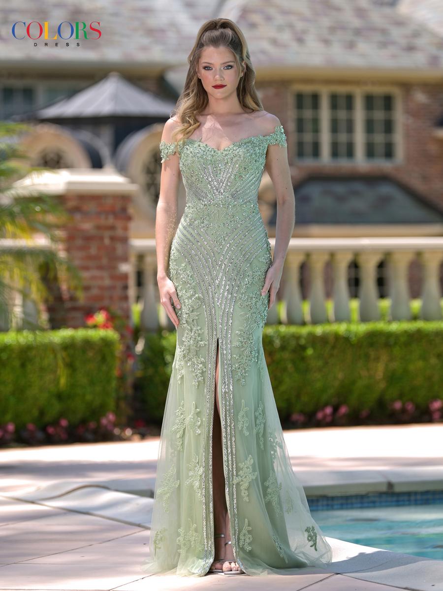 Colors Dress Dress J131 - Sage