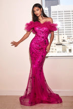 Ladivine Dress J818 - Fuchsia
