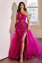 Ladivine Dress J869 - Magenta