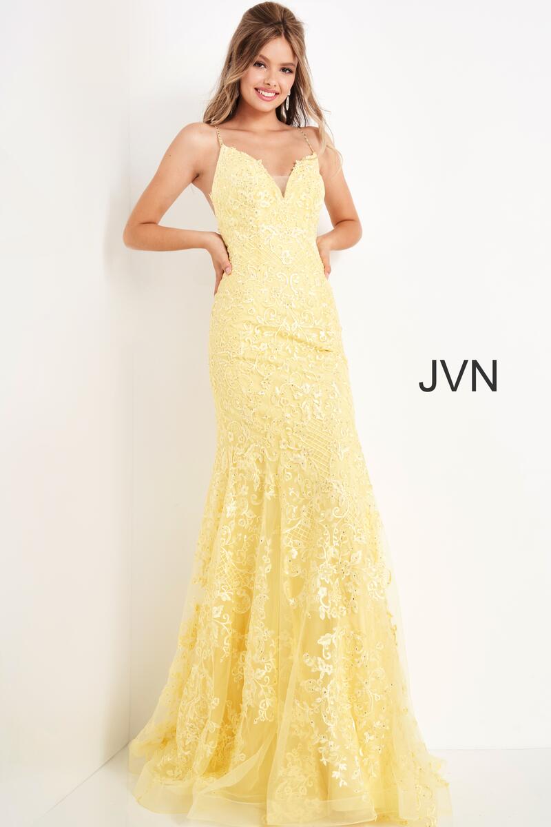 JVN Dress JVN02258 - Light Yellow