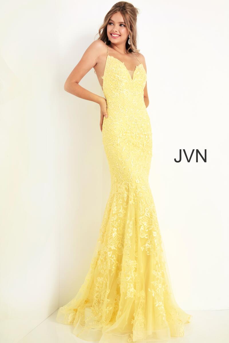 JVN Dress JVN02258 - Light Yellow