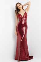 JVN Dress JVN05803 - Burgundy