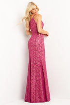 JVN Dress JVN06127 - Fuchsia