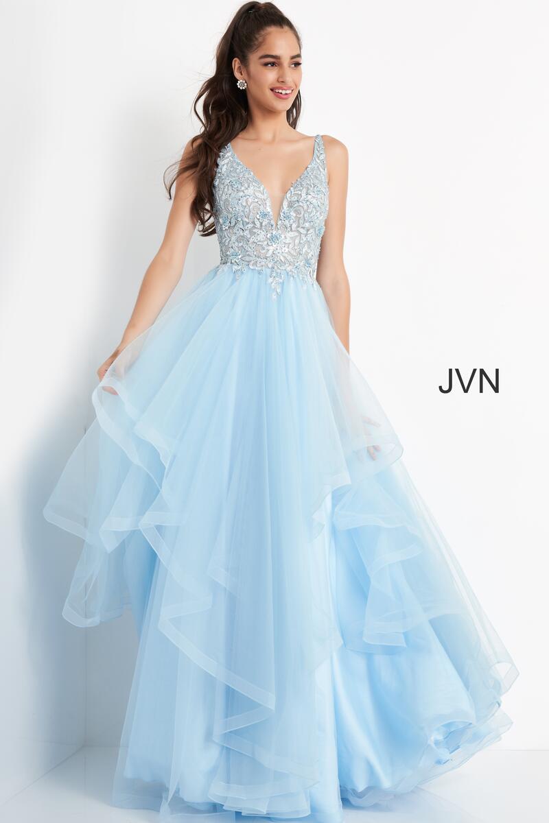 JVN Dress JVN06743 - Sky Blue
