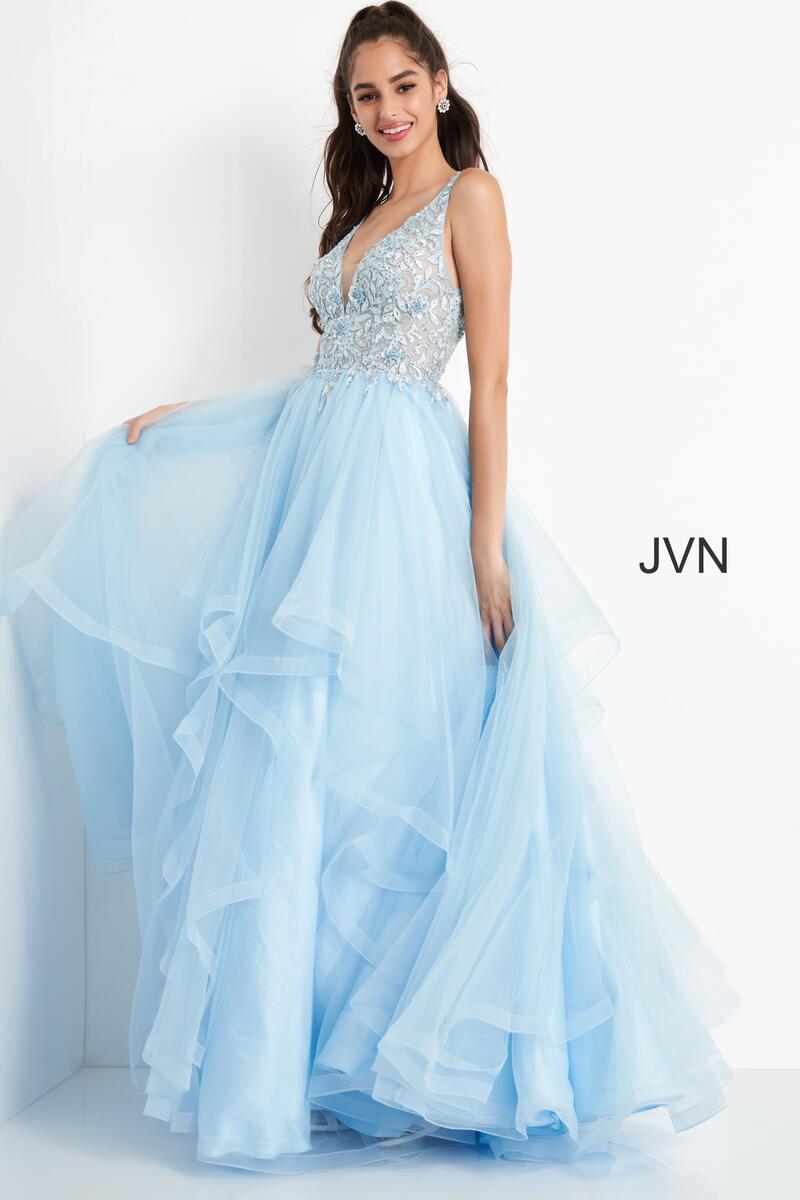JVN Dress JVN06743 - Sky Blue
