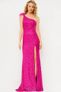 JVN Dress JVN08175 - Fuchsia