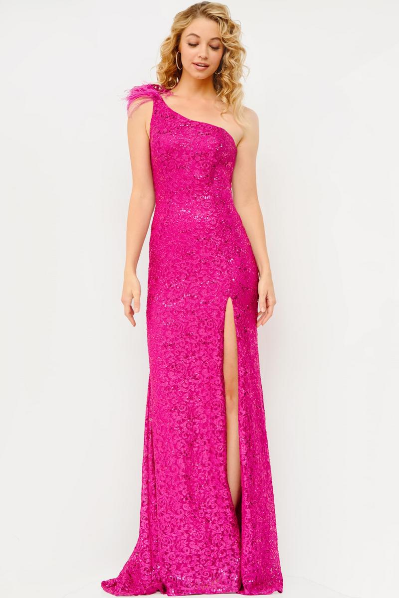 JVN Dress JVN08175 - Fuchsia