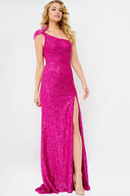 JVN Dress JVN08175 - Fuchsia