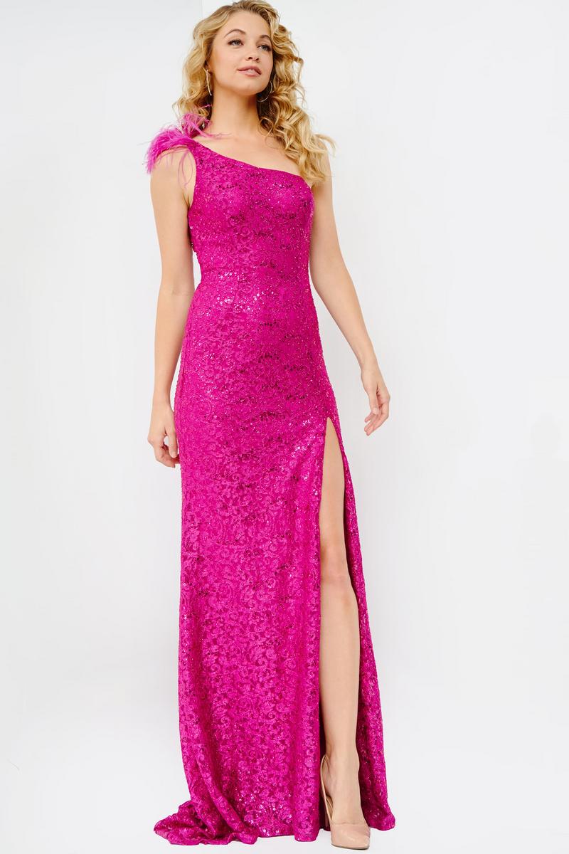 JVN Dress JVN08175 - Fuchsia