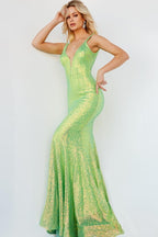 JVN Dress JVN22824 - Neon Green